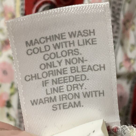 J Jill Top Women's Tunic Size Medium Red Tan 100% Rayon Long Sleeve Boho Flowy - Picture 11 of 13